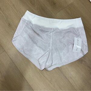 Athleta White and Brown Athletic Shorts